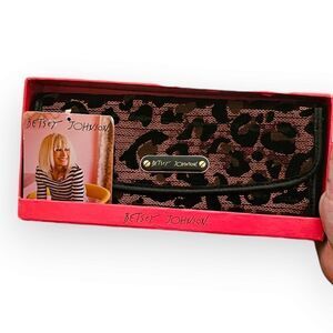 Betsey Johnson Cheetah-Licious Bronze Sequin Clutch (BS29030) NWT